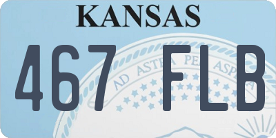 KS license plate 467FLB