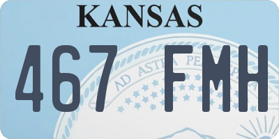 KS license plate 467FMH