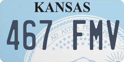 KS license plate 467FMV
