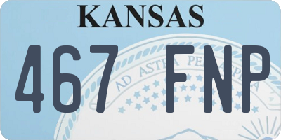 KS license plate 467FNP