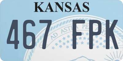 KS license plate 467FPK