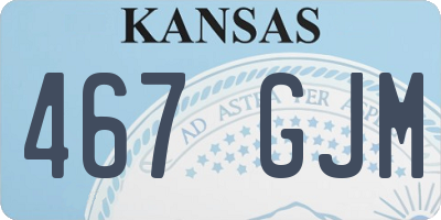 KS license plate 467GJM