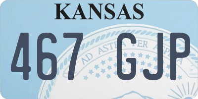KS license plate 467GJP