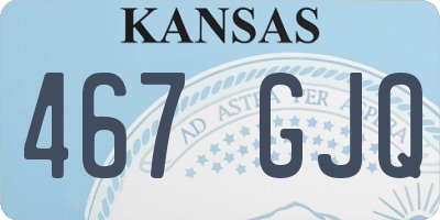 KS license plate 467GJQ