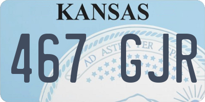 KS license plate 467GJR
