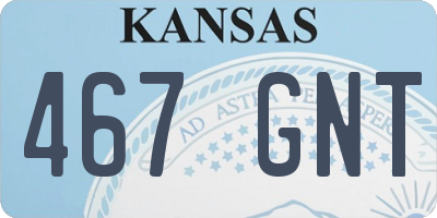 KS license plate 467GNT