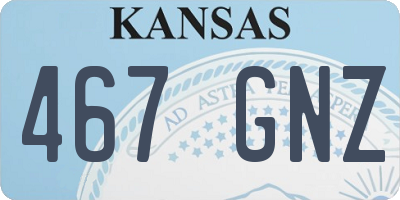 KS license plate 467GNZ