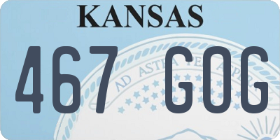 KS license plate 467GOG
