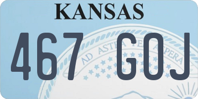 KS license plate 467GOJ