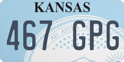 KS license plate 467GPG