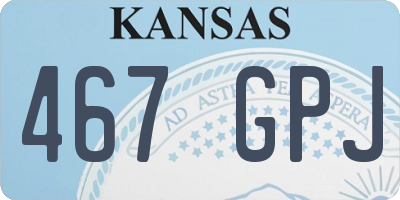 KS license plate 467GPJ