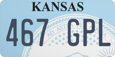 KS license plate 467GPL