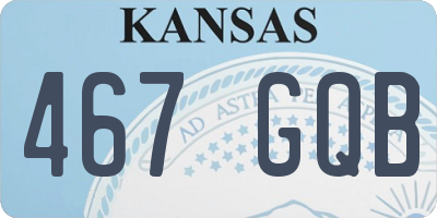 KS license plate 467GQB