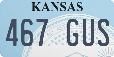KS license plate 467GUS