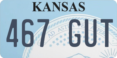 KS license plate 467GUT