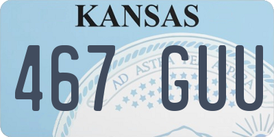 KS license plate 467GUU