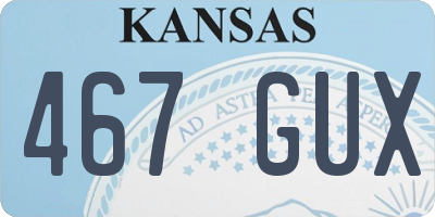 KS license plate 467GUX
