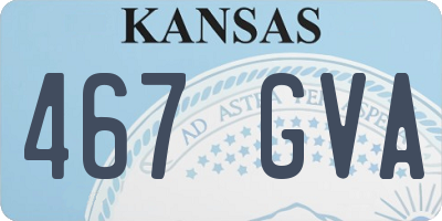 KS license plate 467GVA