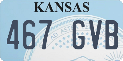 KS license plate 467GVB