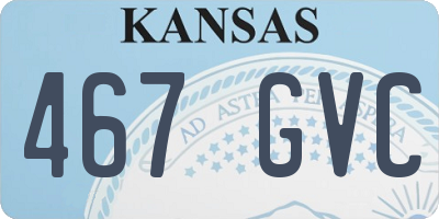 KS license plate 467GVC