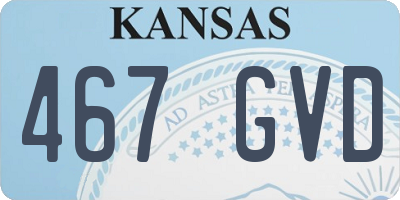 KS license plate 467GVD