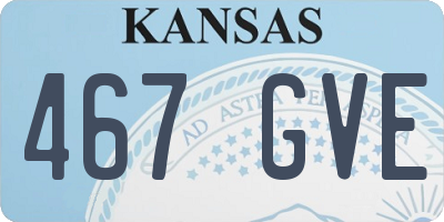 KS license plate 467GVE