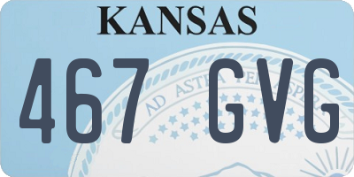 KS license plate 467GVG