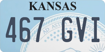 KS license plate 467GVI