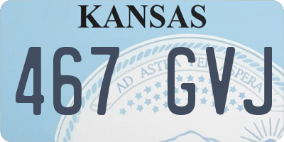 KS license plate 467GVJ