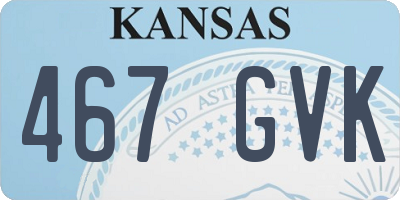 KS license plate 467GVK