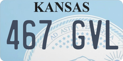 KS license plate 467GVL