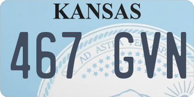 KS license plate 467GVN