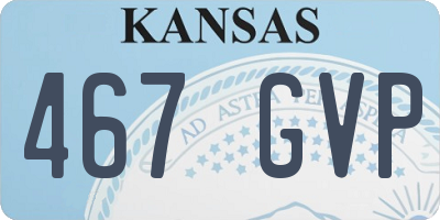KS license plate 467GVP