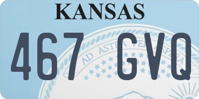KS license plate 467GVQ