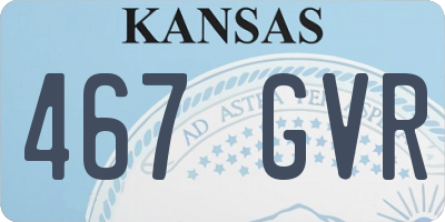 KS license plate 467GVR
