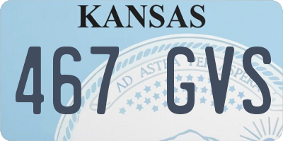 KS license plate 467GVS
