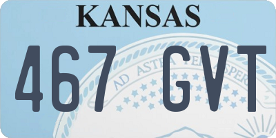 KS license plate 467GVT