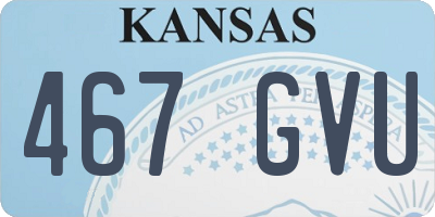 KS license plate 467GVU