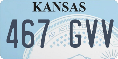 KS license plate 467GVV