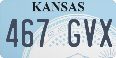 KS license plate 467GVX