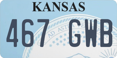 KS license plate 467GWB
