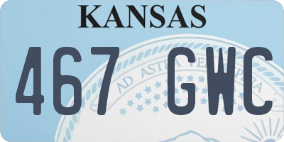 KS license plate 467GWC