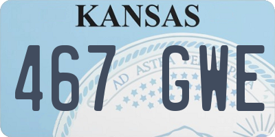 KS license plate 467GWE