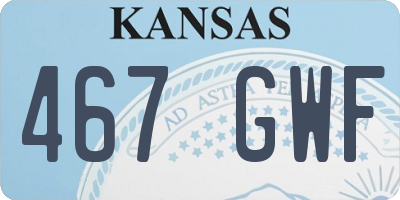 KS license plate 467GWF