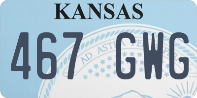 KS license plate 467GWG