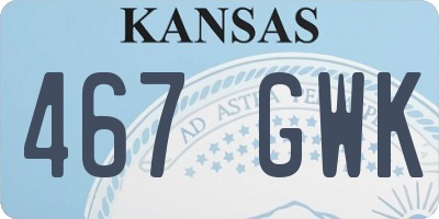 KS license plate 467GWK