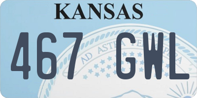 KS license plate 467GWL