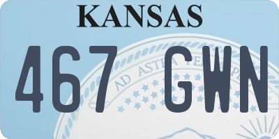 KS license plate 467GWN