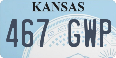 KS license plate 467GWP