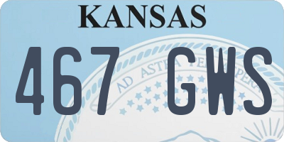 KS license plate 467GWS